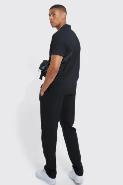 boohooMAN Short Sleeve Stretch Shirt & Slim Trouser | UK| Sets & Co-Ords