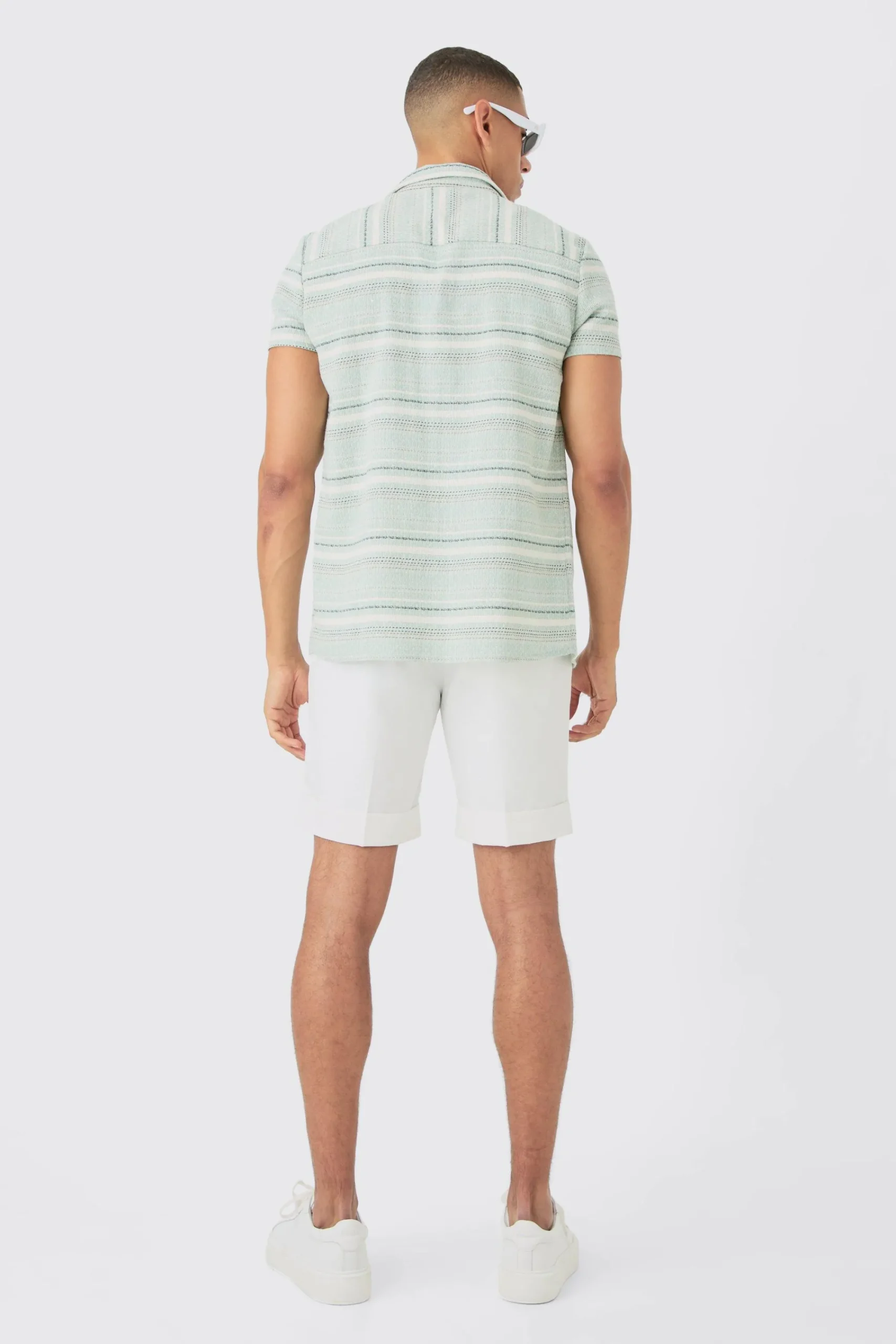 boohooMAN Short Sleeve Textured Stripe Shirt | UK| Shirts