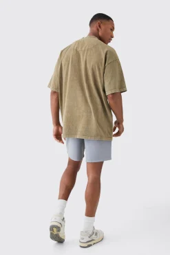 boohooMAN Shorter Length Relaxed Fit Elasticated Waist Chino Shorts In | UK| Shorts