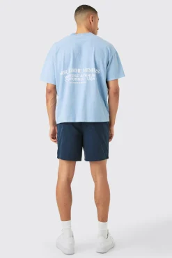 boohooMAN Shorter Length Relaxed Fit Elasticated Waist Chino Shorts In | UK| Shorts