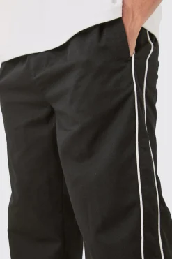 boohooMAN Side Stripe Split Hem Straight Leg Trousers | UK| Trousers