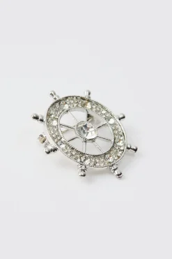 boohooMAN Compass Brooch | UK| Jewellery & Watches