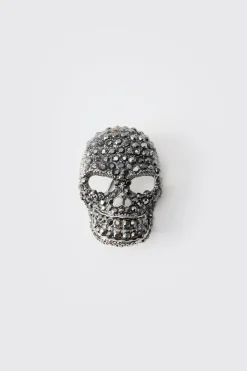 boohooMAN Skull Brooch | UK| Jewellery & Watches