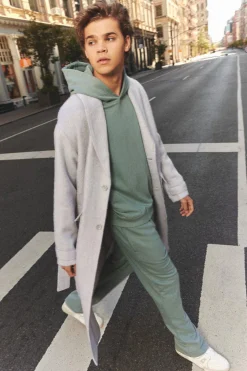 boohooMAN Single Breasted Brushed Wool Look Belted Overcoat | UK| Coats & Jackets