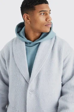 boohooMAN Single Breasted Brushed Wool Look Belted Overcoat | UK| Coats & Jackets