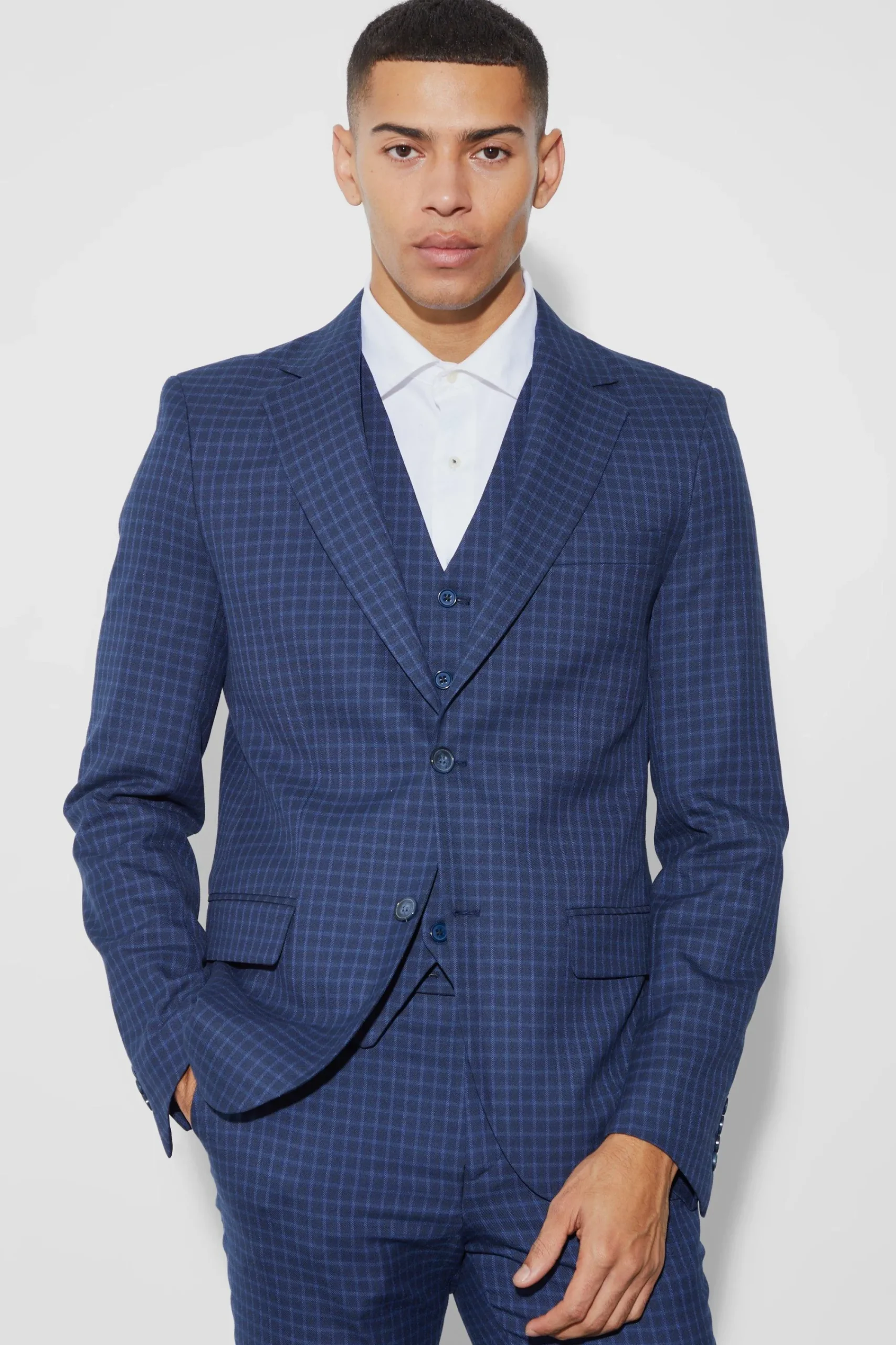 boohooMAN Single Breasted Slim Check Suit Jacket | UK| Suits & Tailoring