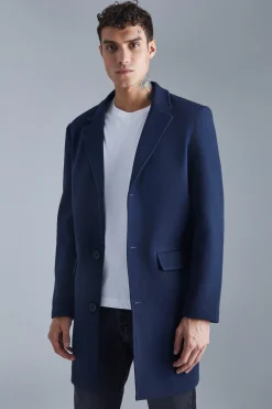 boohooMAN Single Breasted Wool Mix Overcoat | UK| Coats & Jackets