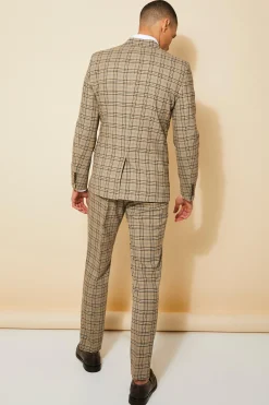 boohooMAN Skinny Check Suit Trousers | UK| Trousers