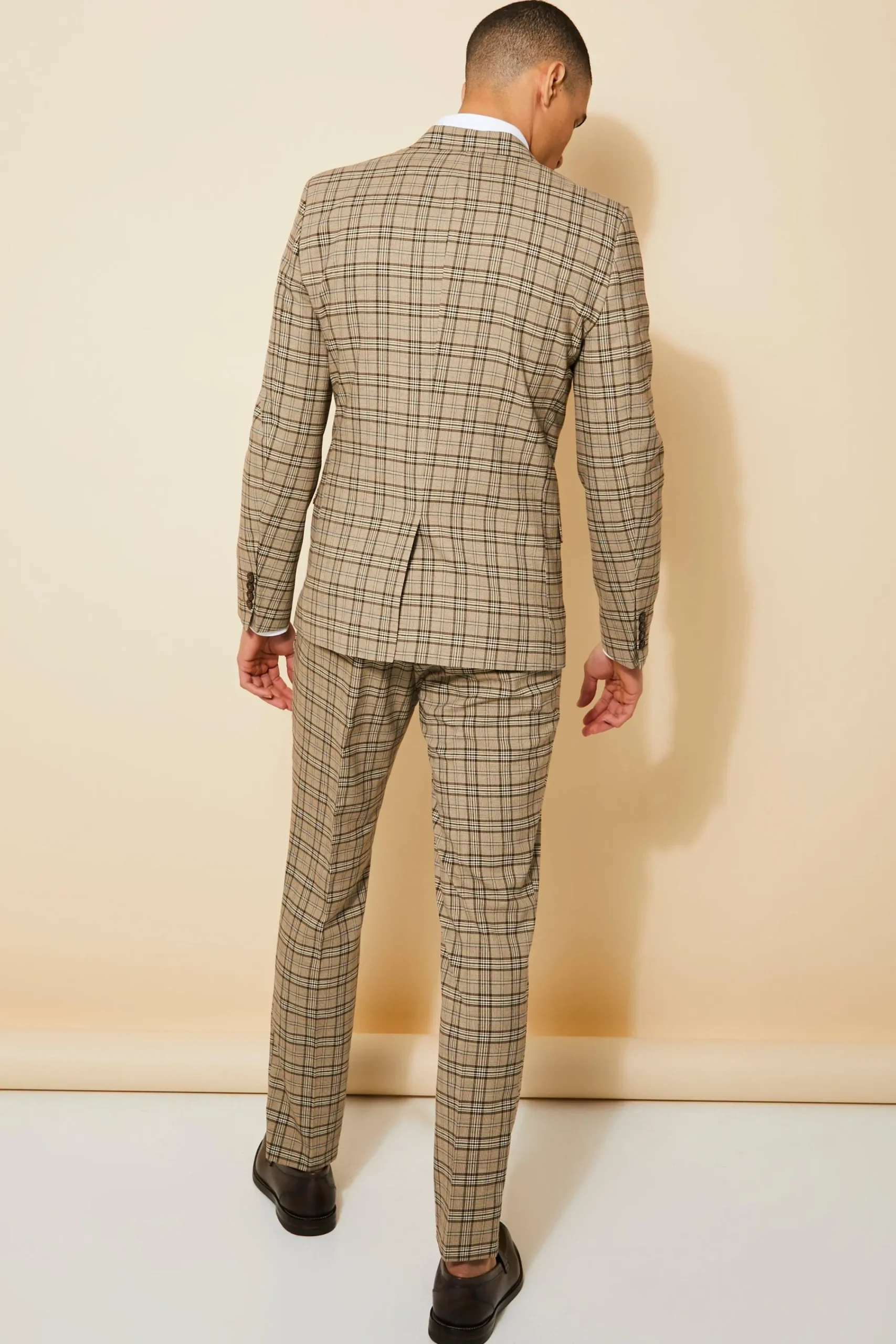 boohooMAN Skinny Check Suit Trousers | UK| Trousers