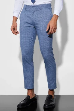 boohooMAN Skinny Crop Micro Check Suit | UK| Suits & Tailoring