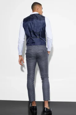 boohooMAN Skinny Double Breasted Check Waistcoat | UK| Suits & Tailoring