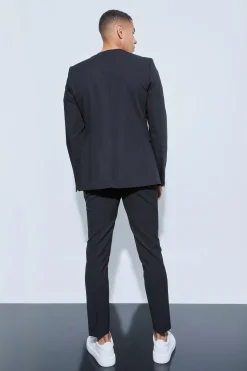 boohooMAN Skinny Fit Collarless Suit | UK| Suits & Tailoring|Sets & Co-Ords