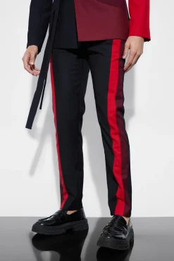 boohooMAN Skinny Fit Colour Block Panel Suit Trouser | UK| Suits & Tailoring