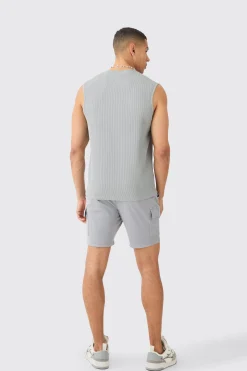 boohooMAN Skinny Fit Elasticated Waist Cargo Shorts In | UK| Shorts