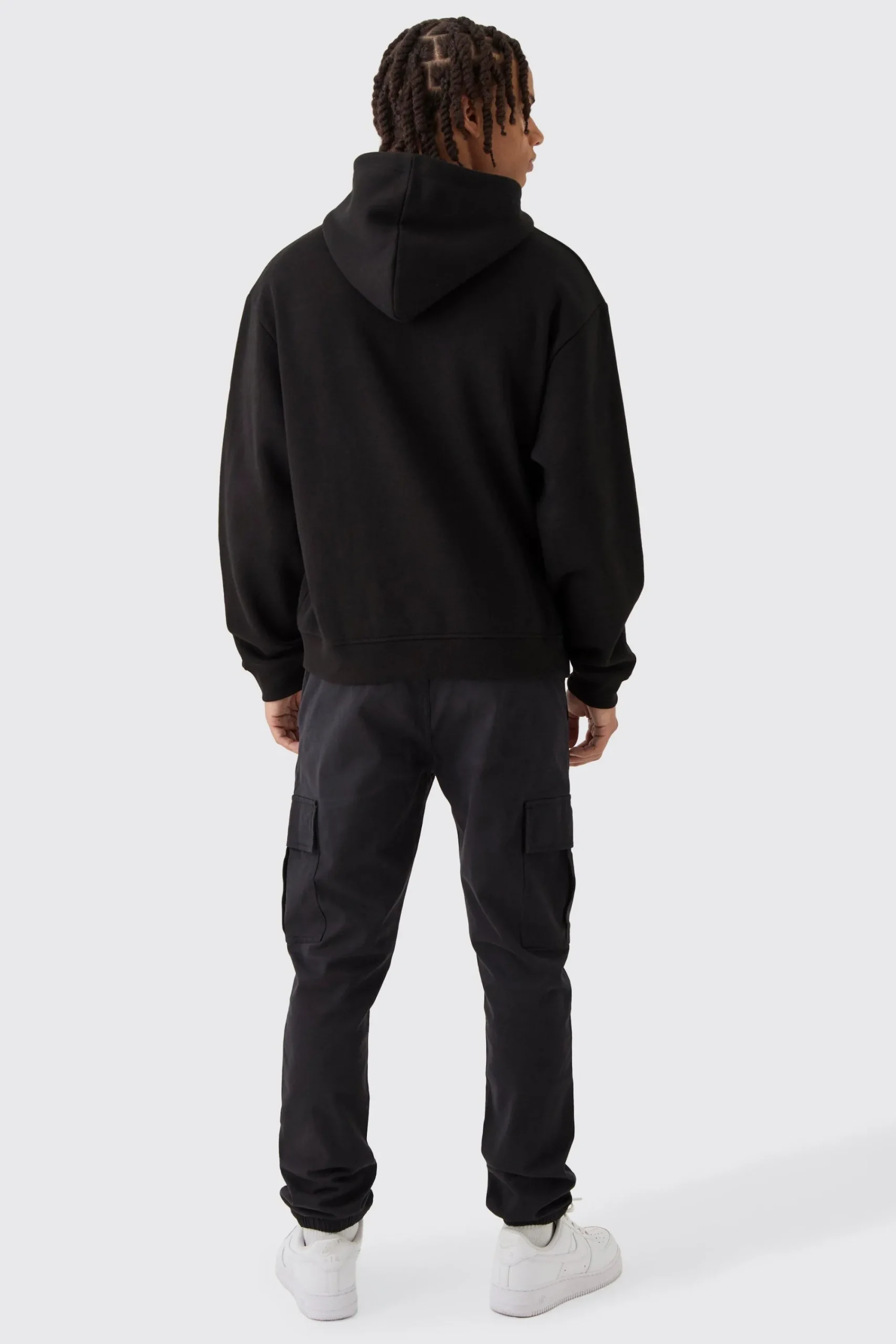 boohooMAN Skinny Fit Elasticated Waist Cuffed Cargo Trousers | UK| Trousers|Cargos