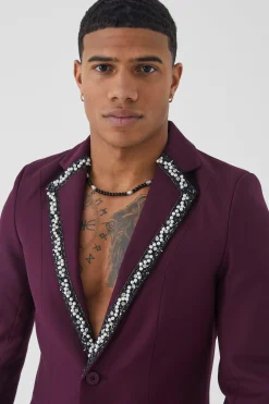boohooMAN Skinny Fit Embellished Suit | UK| Suits & Tailoring