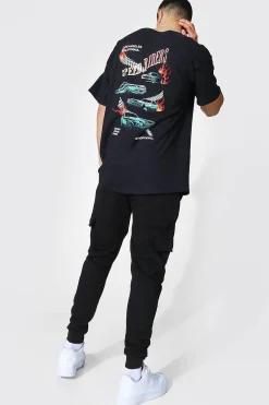 boohooMAN Skinny Fit Panelled Cargo Joggers | UK| Trousers|Joggers