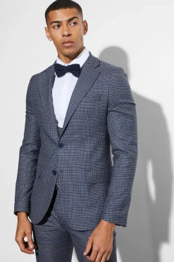 boohooMAN Skinny Fit Single Breasted Checked Blazer | UK| Suits & Tailoring