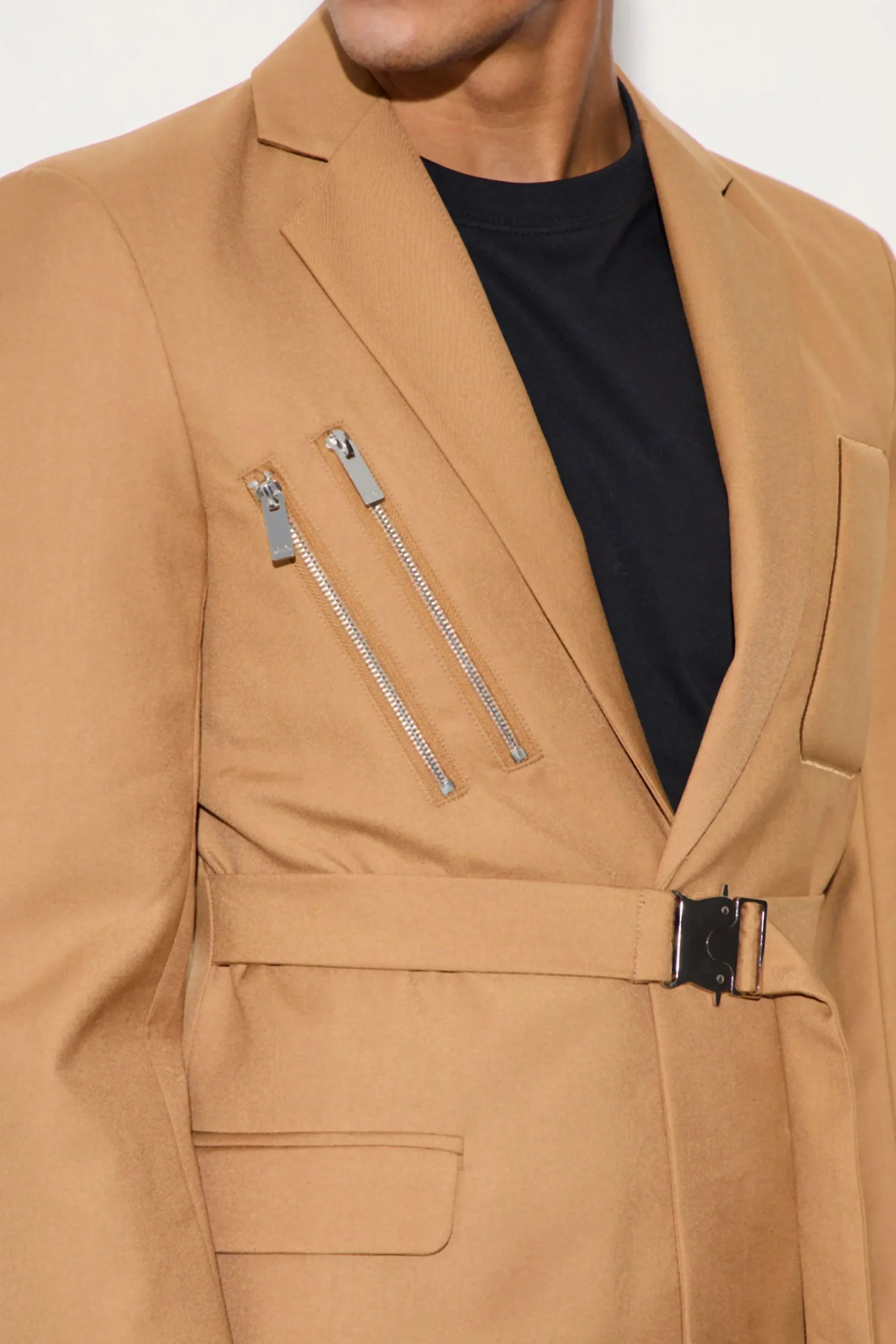 boohooMAN Skinny Fit Single Breasted Wrap Belt Blazer | UK| Suits & Tailoring