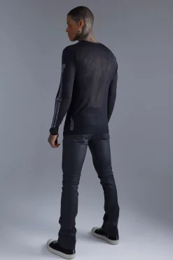 boohooMAN Skinny Flare Coated Jeans | UK| Trousers|Jeans