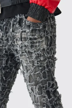 boohooMAN Skinny Flare Extreme Patchwork Jeans | UK| Jeans