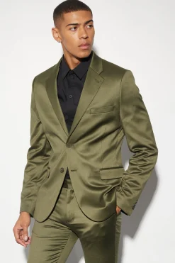 boohooMAN Skinny Satin Suit Jacket | UK| Suits & Tailoring