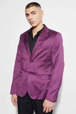 boohooMAN Skinny Satin Suit Jacket | UK| Suits & Tailoring