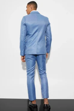 boohooMAN Skinny Single Breast Mini Texture Suit Jacket | UK| Suits & Tailoring