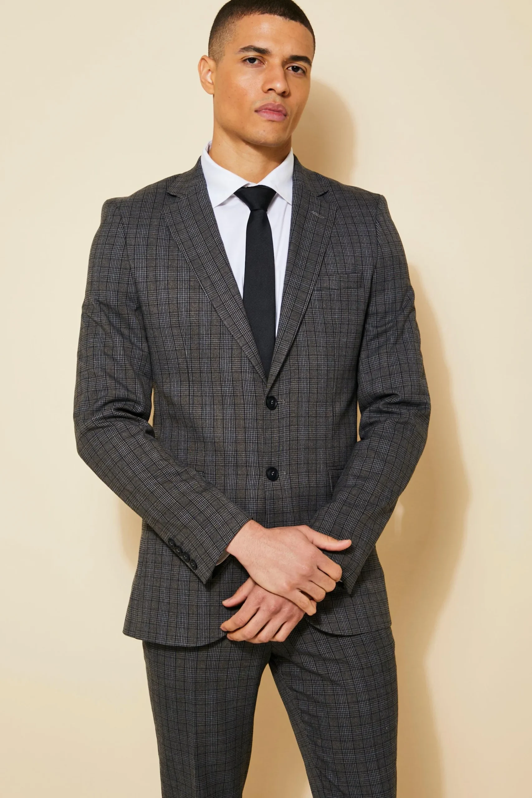 boohooMAN Skinny Single Breasted Check Suit Jacket | UK| Suits & Tailoring
