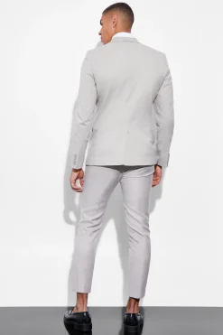 boohooMAN Skinny Single Breasted Linen Suit Jacket | UK| Suits & Tailoring