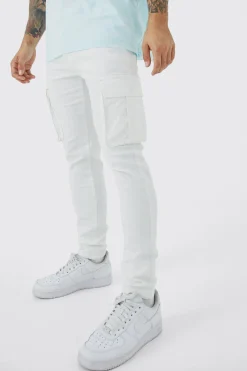 boohooMAN Skinny Stretch Cargo Jean | UK| Jeans
