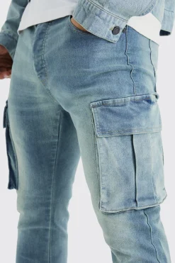 boohooMAN Skinny Stretch Cargo Jean | UK| Trousers|Jeans