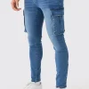 boohooMAN Skinny Stretch Cargo Jean | UK| Trousers|Jeans