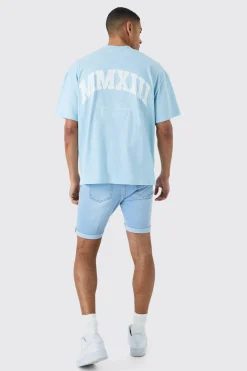 boohooMAN Skinny Stretch Distressed Denim Shorts In | UK| Shorts