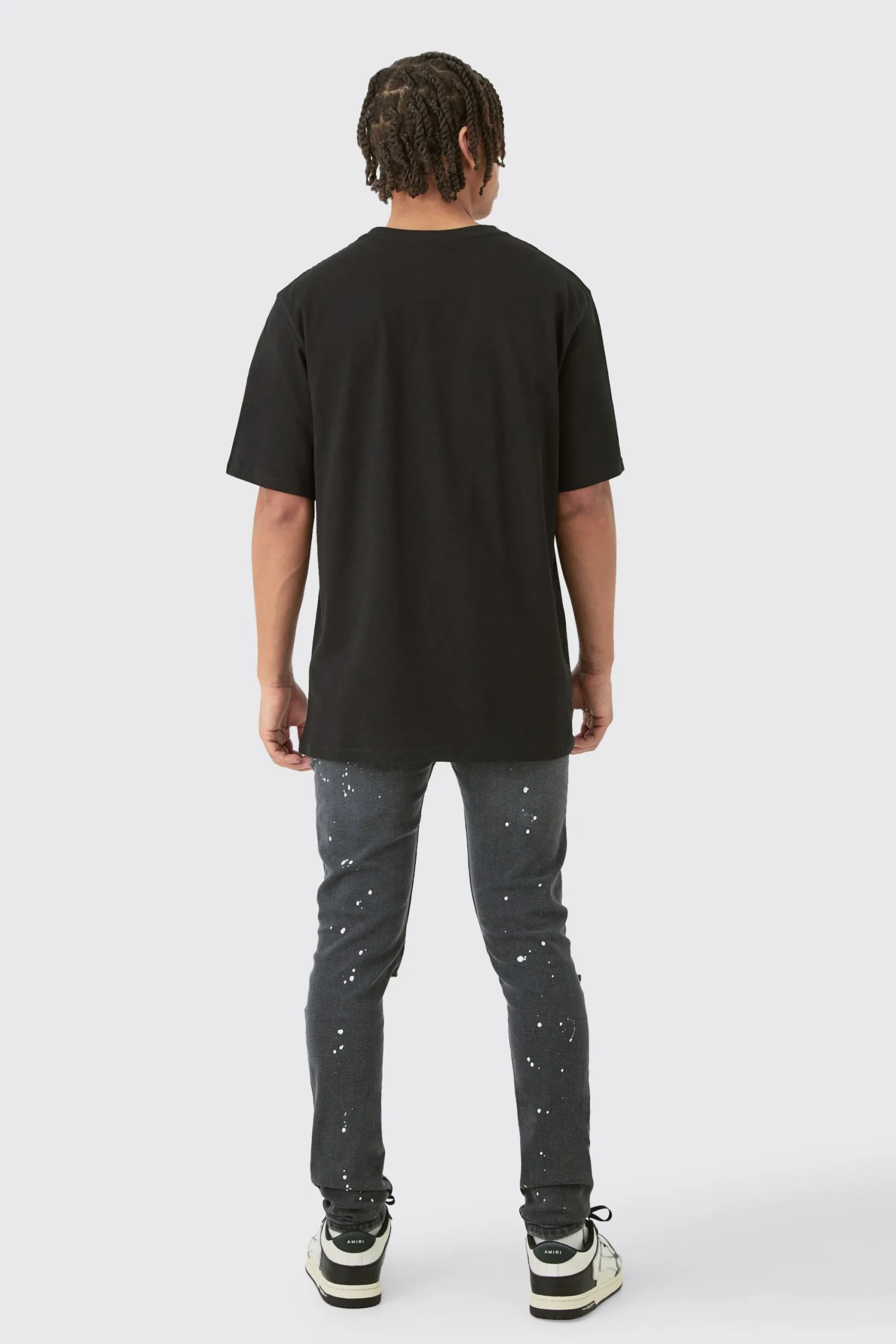 boohooMAN Skinny Stretch Paint Splatter Ripped Jeans | UK| Trousers|Jeans