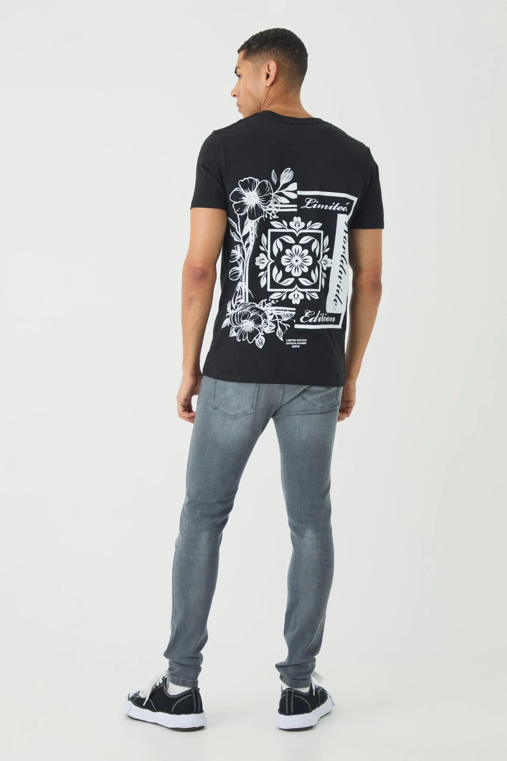 boohooMAN Skinny Stretch Rip & Repair Paint Splatter Jeans | UK| Trousers|Jeans