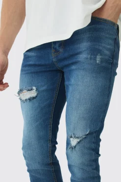 boohooMAN Skinny Stretch Ripped Jeans | UK| Trousers|Jeans