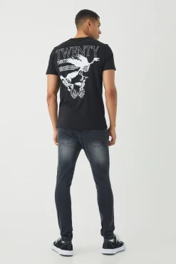 boohooMAN Skinny Stretch Ripped Paint Splatter Jeans | UK| Trousers|Jeans