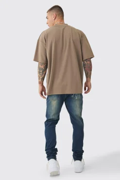 boohooMAN Skinny Stretch Stacked Bandana Rip & Repair Jeans | UK| Trousers|Jeans