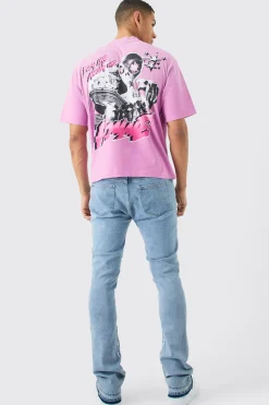 boohooMAN Skinny Stretch Stacked Distressed Embroidered Gusset Jeans | UK| Trousers|Jeans