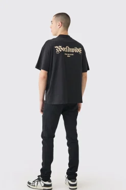 boohooMAN Skinny Stretch Stacked Jean | UK| Trousers|Jeans