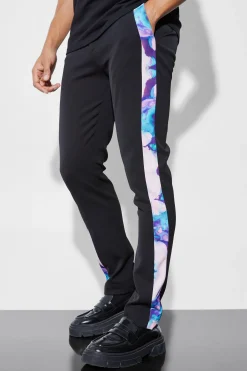 boohooMAN Skinny Tailored Trousers With Blurred Side Tape | UK| Trousers
