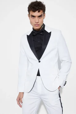 boohooMAN Skinny Tuxedo Single Breasted Suit Jacket | UK| Suits & Tailoring