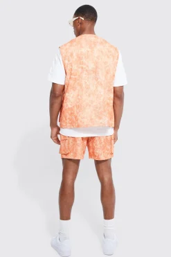 Sleeveless Cargo Utility Vest | UK^boohooMAN