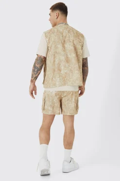 Sleeveless Cargo Utility Vest | UK^boohooMAN