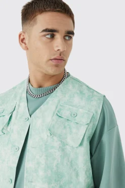 boohooMAN Sleeveless Cargo Utility Set | UK| Sets & Co-Ords