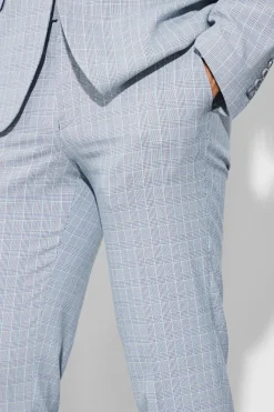 boohooMAN Slim Checked Suit Trousers | UK| Suits & Tailoring|Trousers