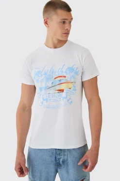 Slim Club D'Elite Print T-Shirt | UK^boohooMAN New