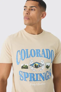 Slim Colorado Springs Print T-Shirt | UK^boohooMAN Sale