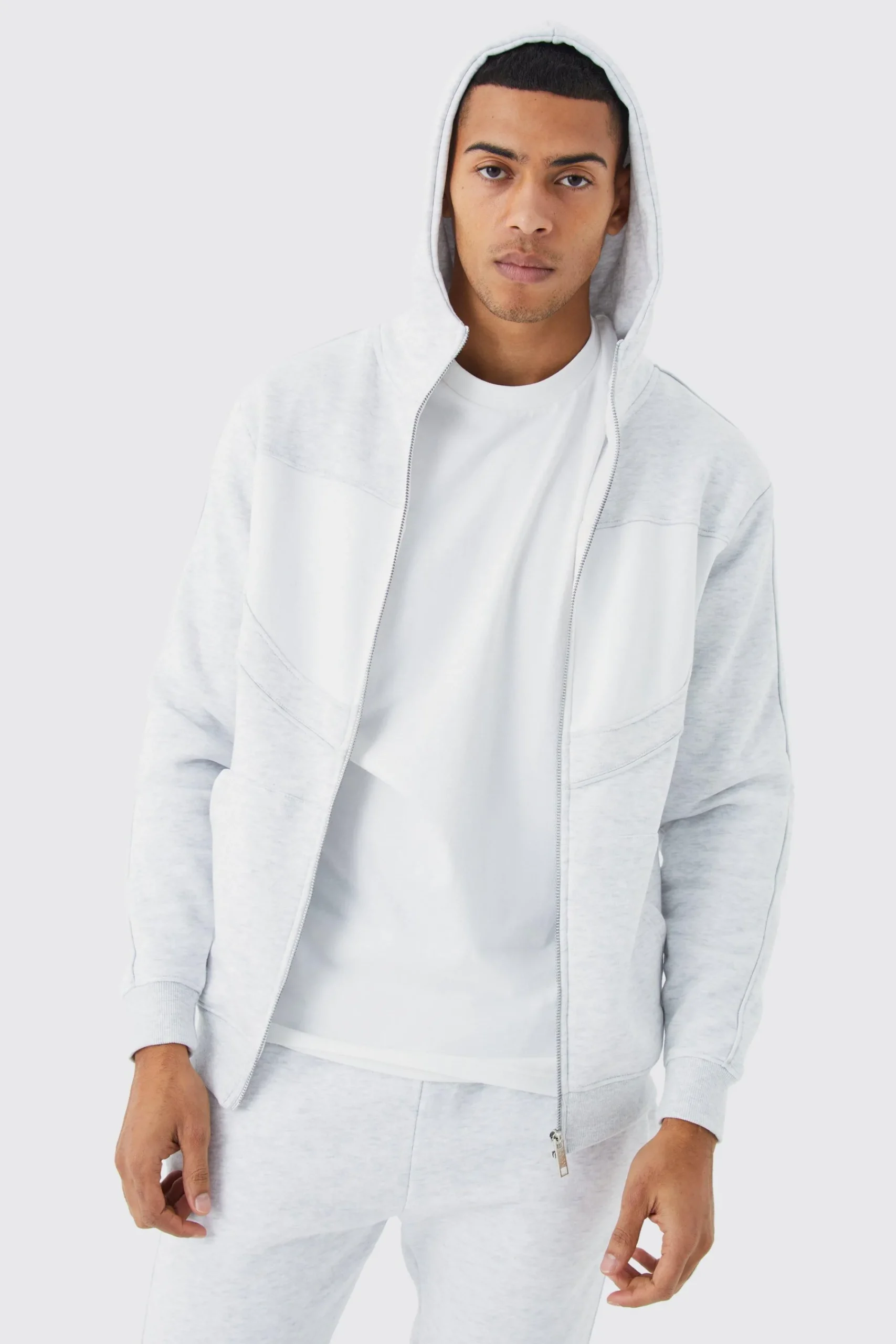 boohooMAN Slim Colour Block Funnel Neck Hooded Tracksuit | UK| Tracksuits